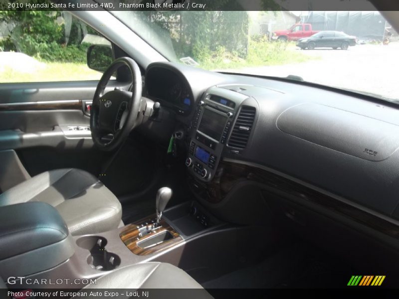 Phantom Black Metallic / Gray 2010 Hyundai Santa Fe Limited 4WD