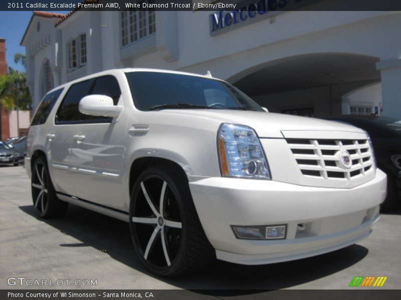 White Diamond Tricoat / Ebony/Ebony 2011 Cadillac Escalade Premium AWD