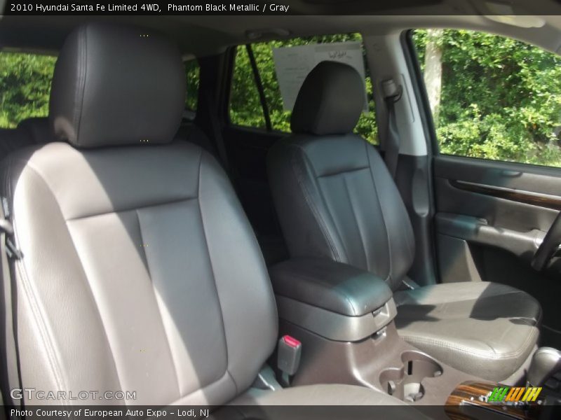 Phantom Black Metallic / Gray 2010 Hyundai Santa Fe Limited 4WD