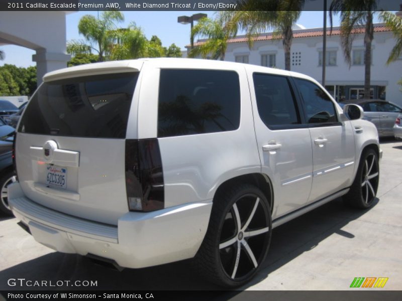 White Diamond Tricoat / Ebony/Ebony 2011 Cadillac Escalade Premium AWD
