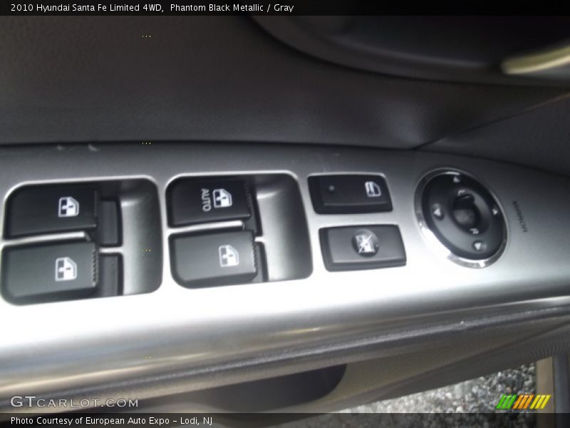 Phantom Black Metallic / Gray 2010 Hyundai Santa Fe Limited 4WD