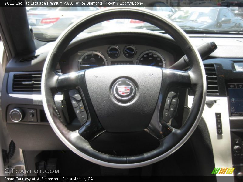 White Diamond Tricoat / Ebony/Ebony 2011 Cadillac Escalade Premium AWD