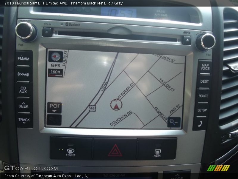 Phantom Black Metallic / Gray 2010 Hyundai Santa Fe Limited 4WD