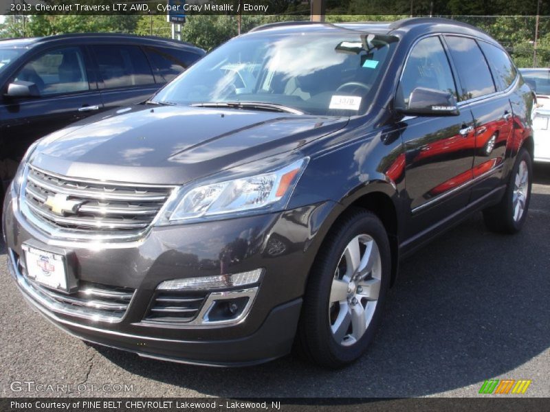 Cyber Gray Metallic / Ebony 2013 Chevrolet Traverse LTZ AWD