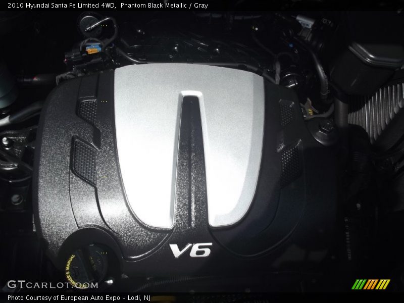 Phantom Black Metallic / Gray 2010 Hyundai Santa Fe Limited 4WD