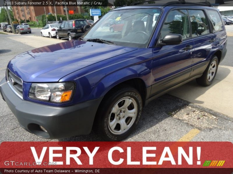 Pacifica Blue Metallic / Gray 2003 Subaru Forester 2.5 X