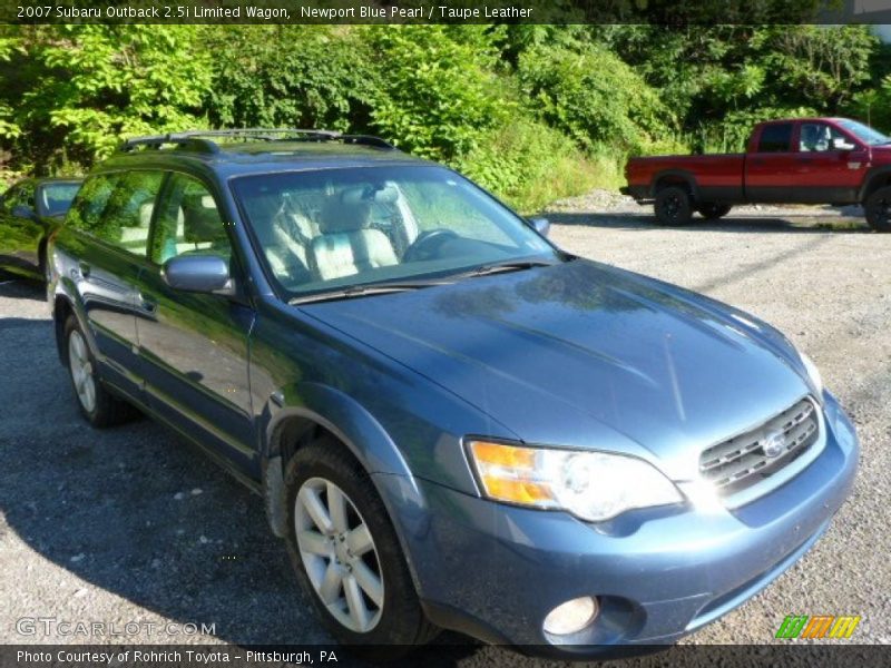Newport Blue Pearl / Taupe Leather 2007 Subaru Outback 2.5i Limited Wagon