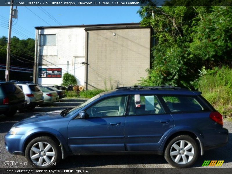 Newport Blue Pearl / Taupe Leather 2007 Subaru Outback 2.5i Limited Wagon