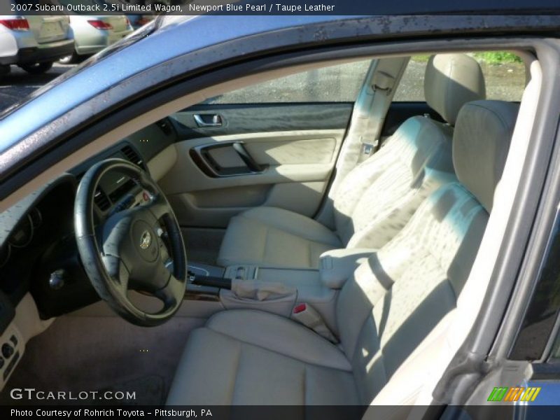 Newport Blue Pearl / Taupe Leather 2007 Subaru Outback 2.5i Limited Wagon