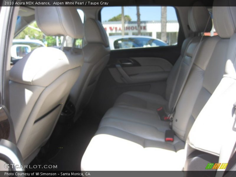Aspen White Pearl / Taupe Gray 2010 Acura MDX Advance
