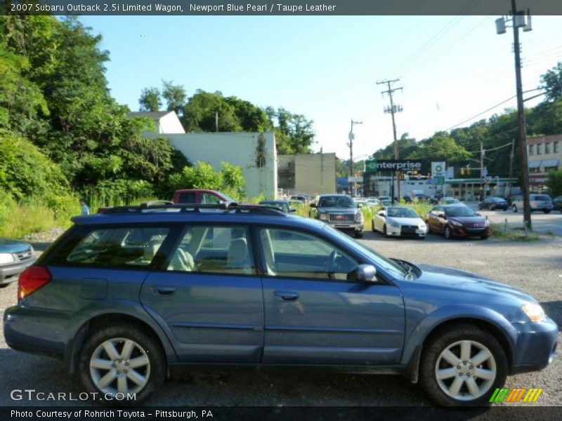 Newport Blue Pearl / Taupe Leather 2007 Subaru Outback 2.5i Limited Wagon