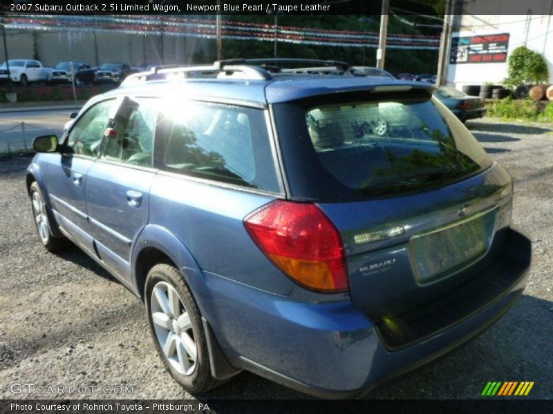 Newport Blue Pearl / Taupe Leather 2007 Subaru Outback 2.5i Limited Wagon