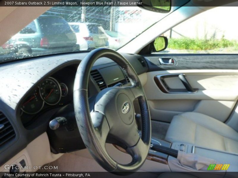 Newport Blue Pearl / Taupe Leather 2007 Subaru Outback 2.5i Limited Wagon