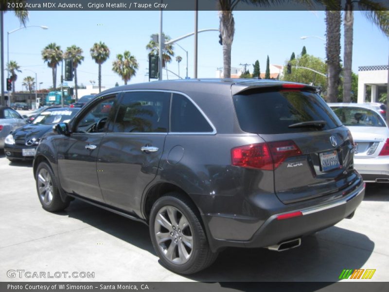 Grigio Metallic / Taupe Gray 2010 Acura MDX Advance