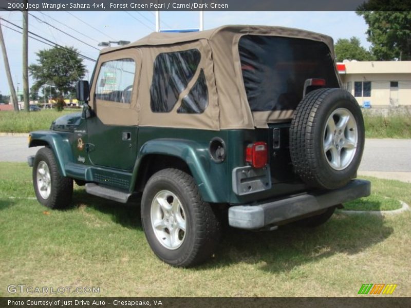 Forest Green Pearl / Camel/Dark Green 2000 Jeep Wrangler Sahara 4x4