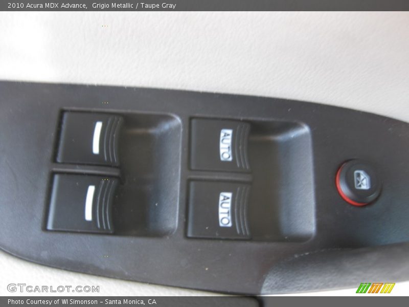 Grigio Metallic / Taupe Gray 2010 Acura MDX Advance