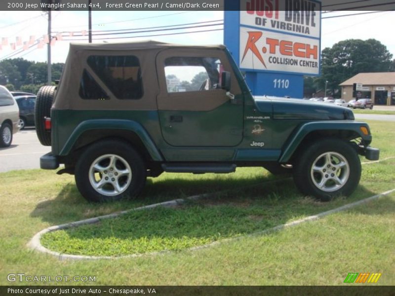 Forest Green Pearl / Camel/Dark Green 2000 Jeep Wrangler Sahara 4x4