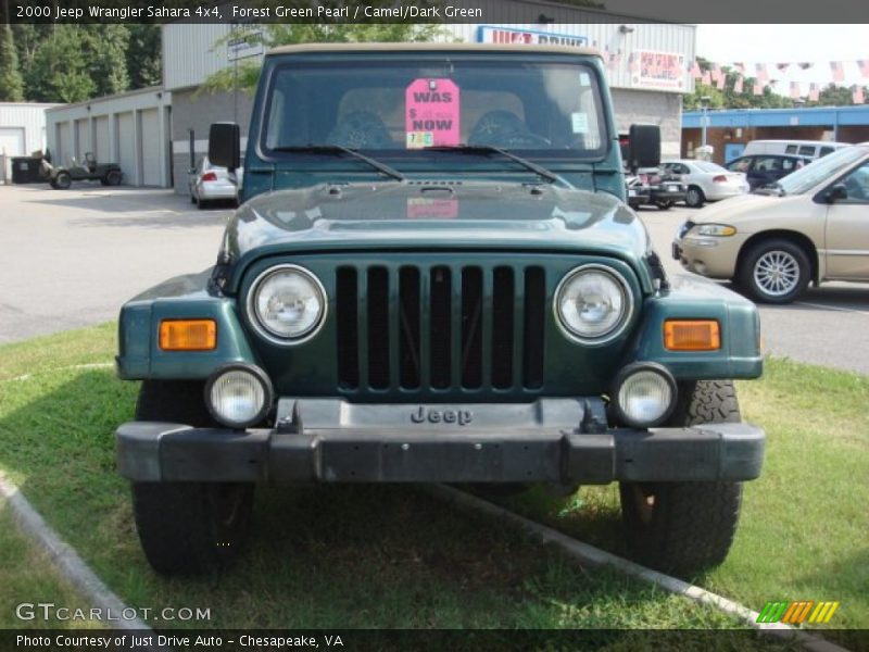 Forest Green Pearl / Camel/Dark Green 2000 Jeep Wrangler Sahara 4x4