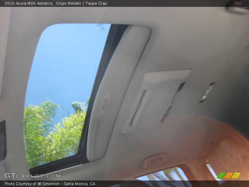 Grigio Metallic / Taupe Gray 2010 Acura MDX Advance