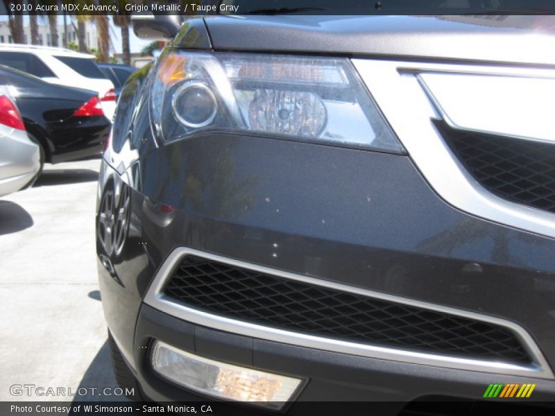 Grigio Metallic / Taupe Gray 2010 Acura MDX Advance