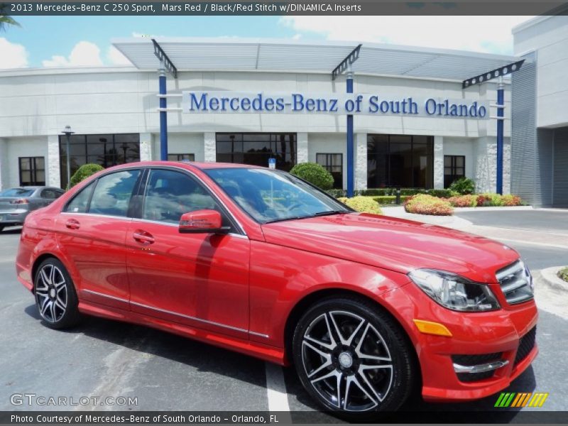 Mars Red / Black/Red Stitch w/DINAMICA Inserts 2013 Mercedes-Benz C 250 Sport