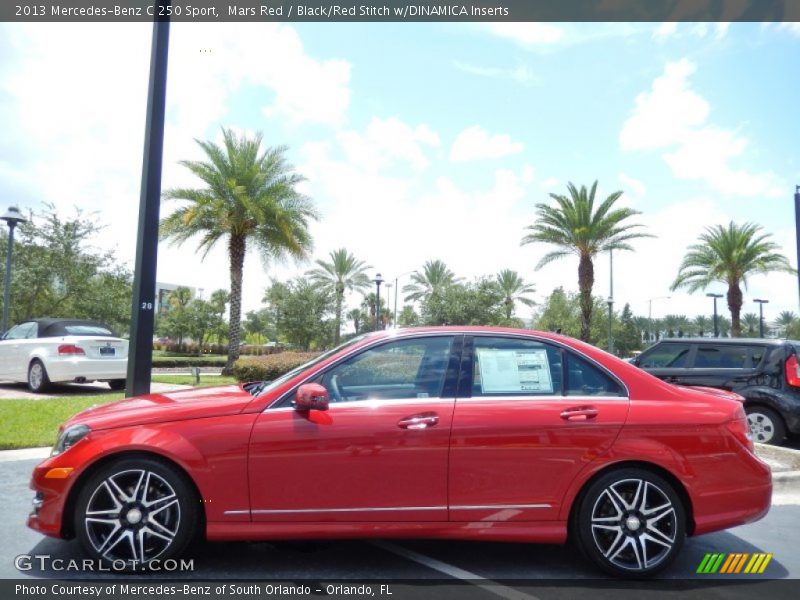 Mars Red / Black/Red Stitch w/DINAMICA Inserts 2013 Mercedes-Benz C 250 Sport