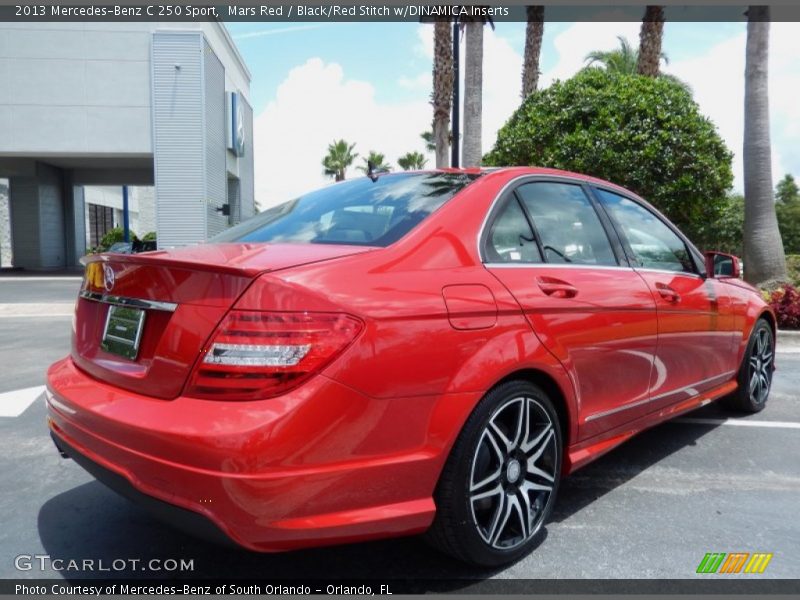 Mars Red / Black/Red Stitch w/DINAMICA Inserts 2013 Mercedes-Benz C 250 Sport