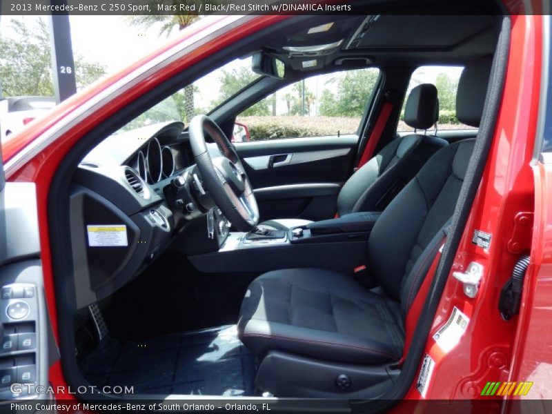 Mars Red / Black/Red Stitch w/DINAMICA Inserts 2013 Mercedes-Benz C 250 Sport