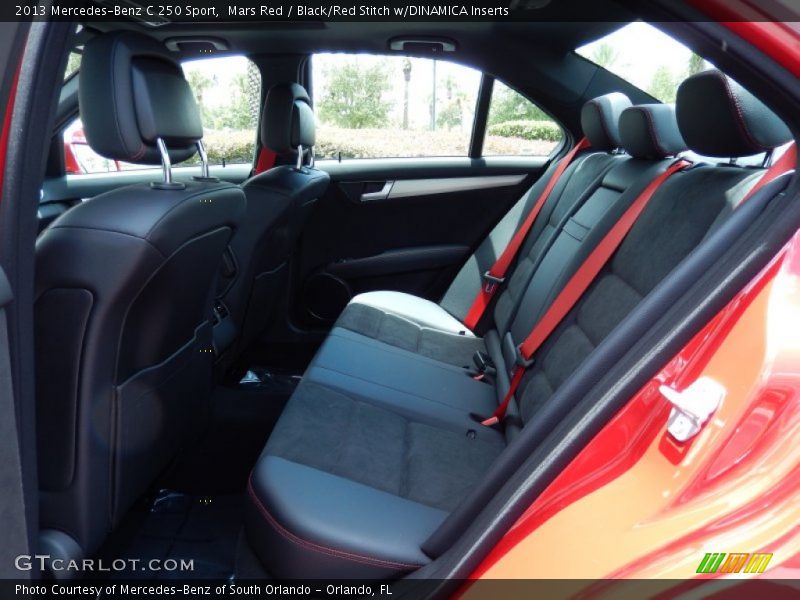 Mars Red / Black/Red Stitch w/DINAMICA Inserts 2013 Mercedes-Benz C 250 Sport