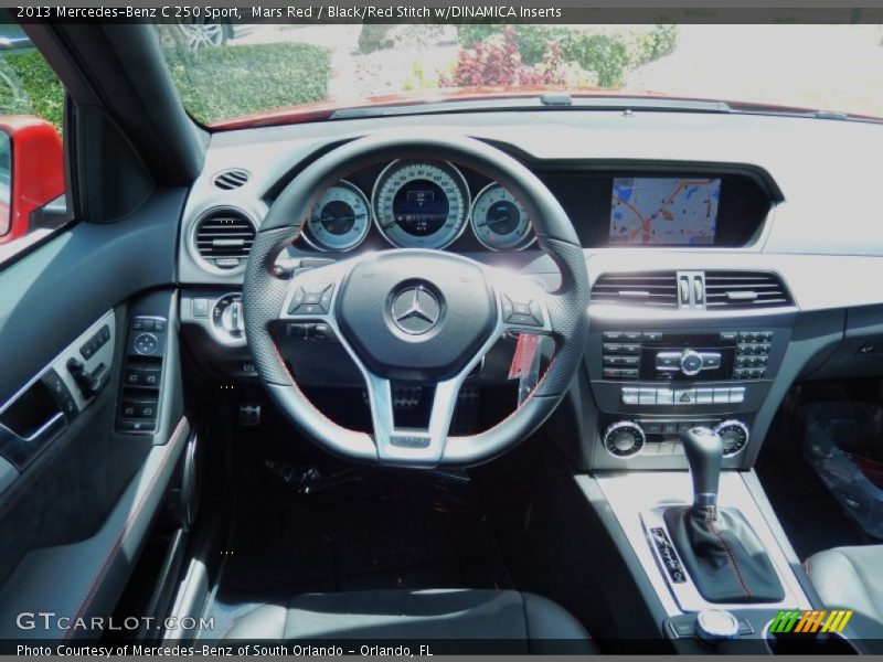 Mars Red / Black/Red Stitch w/DINAMICA Inserts 2013 Mercedes-Benz C 250 Sport