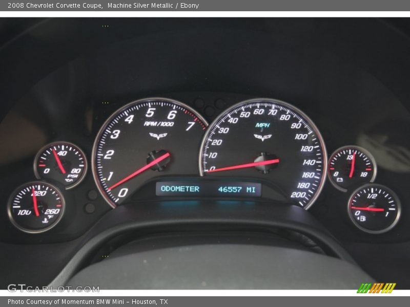 Machine Silver Metallic / Ebony 2008 Chevrolet Corvette Coupe
