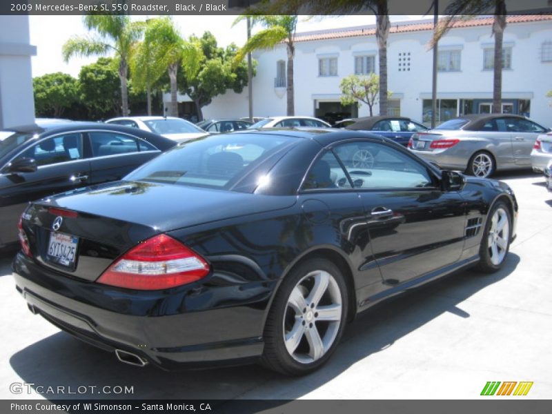 Black / Black 2009 Mercedes-Benz SL 550 Roadster