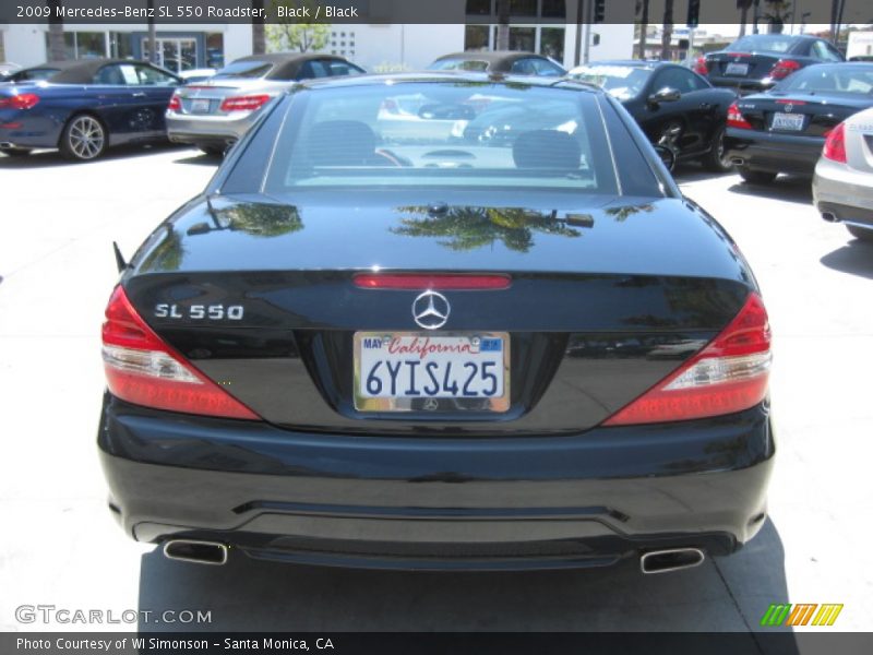 Black / Black 2009 Mercedes-Benz SL 550 Roadster