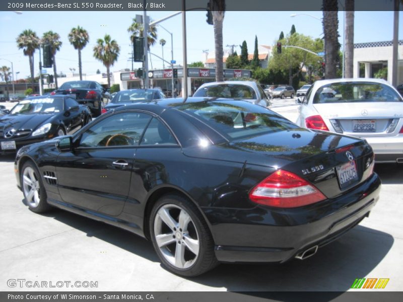 Black / Black 2009 Mercedes-Benz SL 550 Roadster