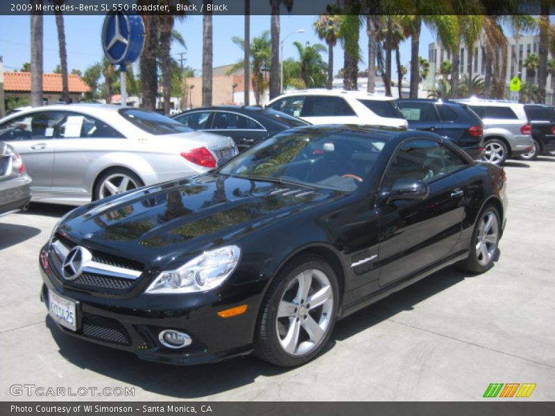 Black / Black 2009 Mercedes-Benz SL 550 Roadster