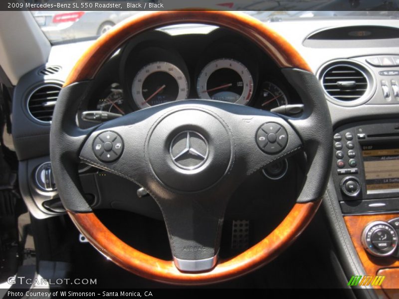 Black / Black 2009 Mercedes-Benz SL 550 Roadster