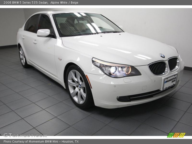 Alpine White / Beige 2008 BMW 5 Series 535i Sedan