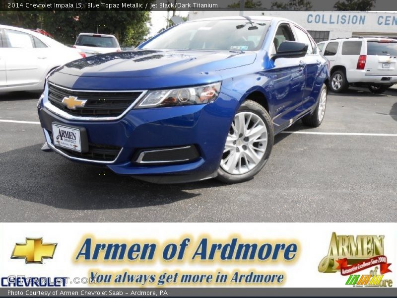 Blue Topaz Metallic / Jet Black/Dark Titanium 2014 Chevrolet Impala LS