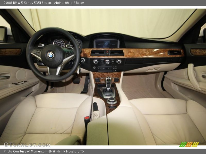 Alpine White / Beige 2008 BMW 5 Series 535i Sedan