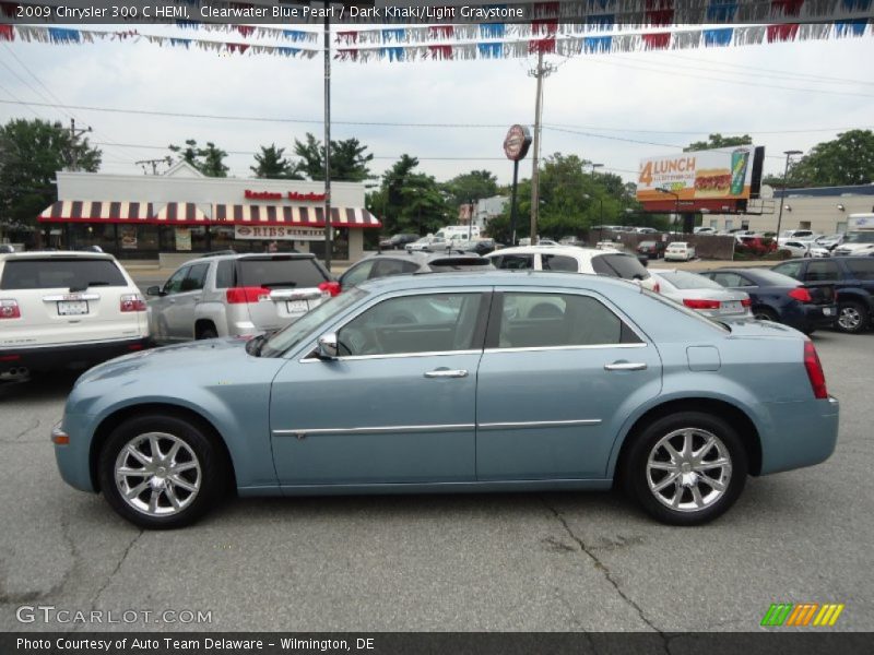 Clearwater Blue Pearl / Dark Khaki/Light Graystone 2009 Chrysler 300 C HEMI