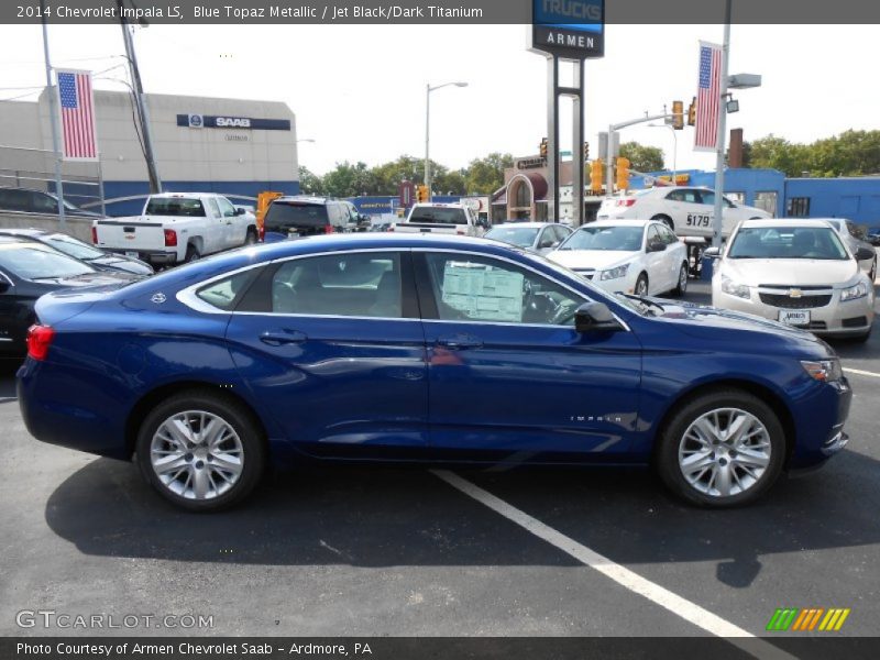 Blue Topaz Metallic / Jet Black/Dark Titanium 2014 Chevrolet Impala LS