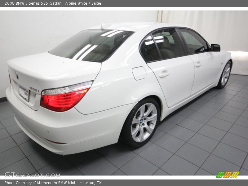 Alpine White / Beige 2008 BMW 5 Series 535i Sedan