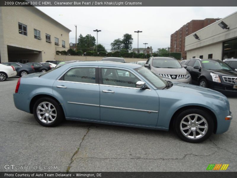 Clearwater Blue Pearl / Dark Khaki/Light Graystone 2009 Chrysler 300 C HEMI