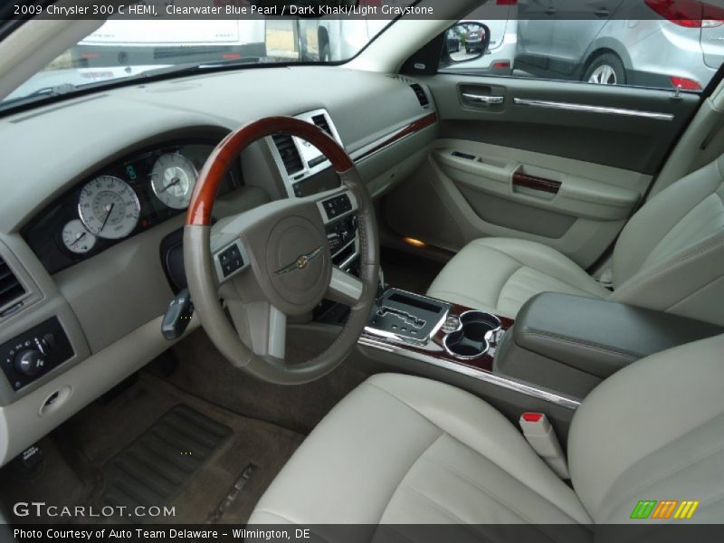 Clearwater Blue Pearl / Dark Khaki/Light Graystone 2009 Chrysler 300 C HEMI