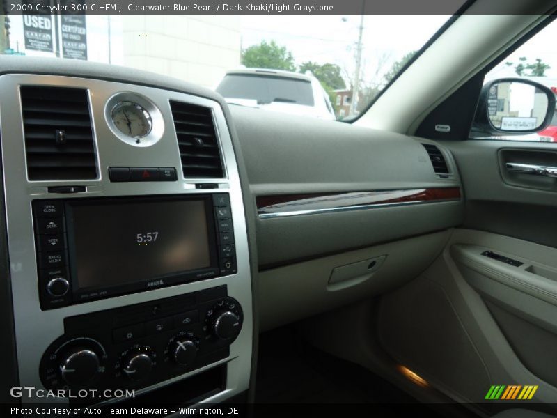 Clearwater Blue Pearl / Dark Khaki/Light Graystone 2009 Chrysler 300 C HEMI