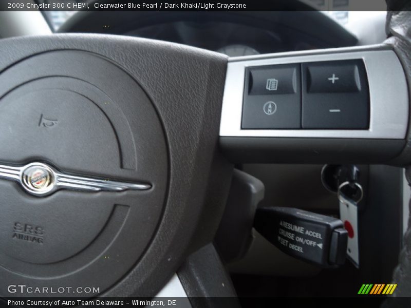 Clearwater Blue Pearl / Dark Khaki/Light Graystone 2009 Chrysler 300 C HEMI