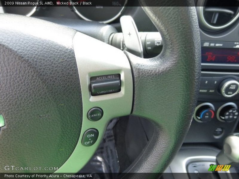 Wicked Black / Black 2009 Nissan Rogue SL AWD