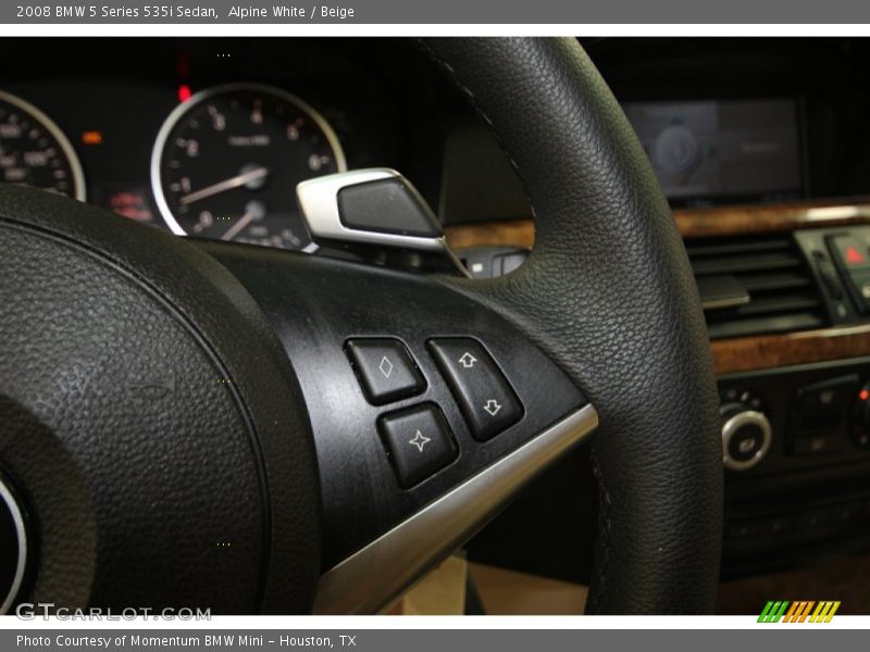 Alpine White / Beige 2008 BMW 5 Series 535i Sedan