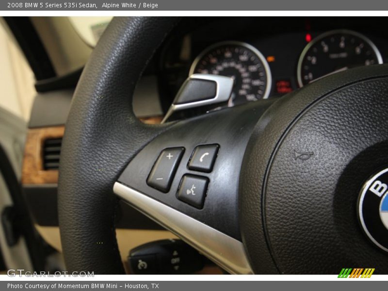 Alpine White / Beige 2008 BMW 5 Series 535i Sedan