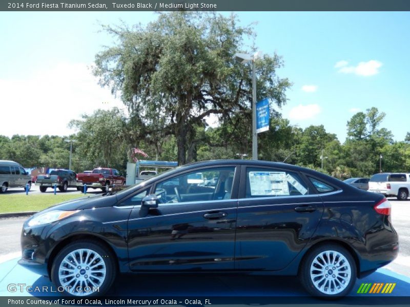 Tuxedo Black / Medium Light Stone 2014 Ford Fiesta Titanium Sedan
